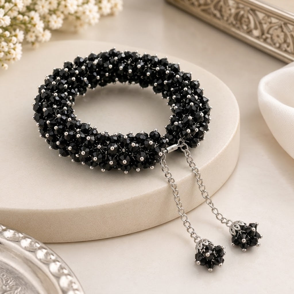 Crystal Beaded Bracelet for Girls Elegant Handmade Jewelry Bracelet by Decor Nexa