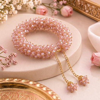 Crystal Beaded Bracelet for Girls Elegant Handmade Jewelry Bracelet by Decor Nexa